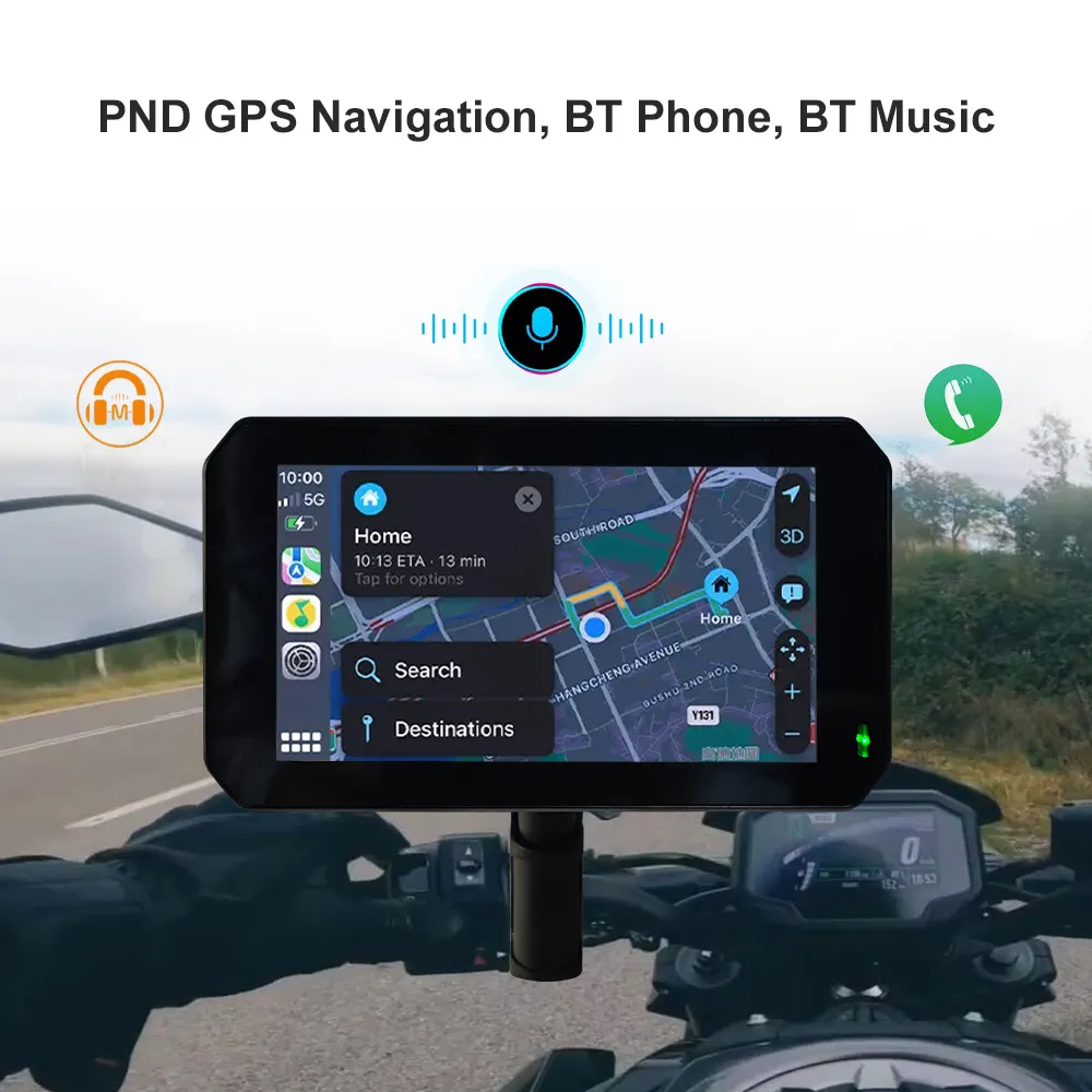 5 pouces moto GPS moto Navigation Portable moteur navigateur GPS Navigation Auto stéréo étanche