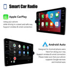 Lecteur multimédia de voiture Carplay 4G + 64G 2 Din pour Toyota Yaris 2007 Radio Fascia autoradio 2005 - 2012 navigateur GPS Android