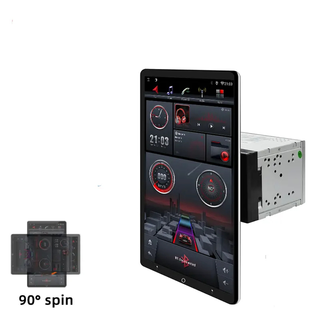 13.3 pouces Android 12 360 degrés 2 din Autoradio 8 + 256G lecteur Android Autoradio Carplay DSP 2K voiture écran android