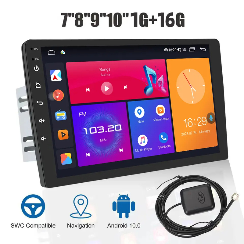 Autoradio Android Gps DVD Bluetooth WiFi vidéo universelle 7 pouces 9 pouces 10 pouces écrans pour voitures