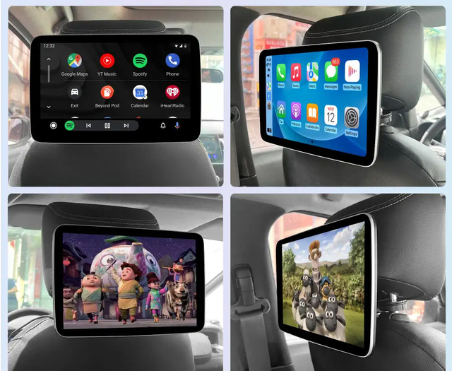 Moniteur d'appui-tête de voiture, écran tactile TV, 32 go, Android 12, WiFi, films pour siège arrière, Netflix, Youtube, lecteur vidéo en ligne